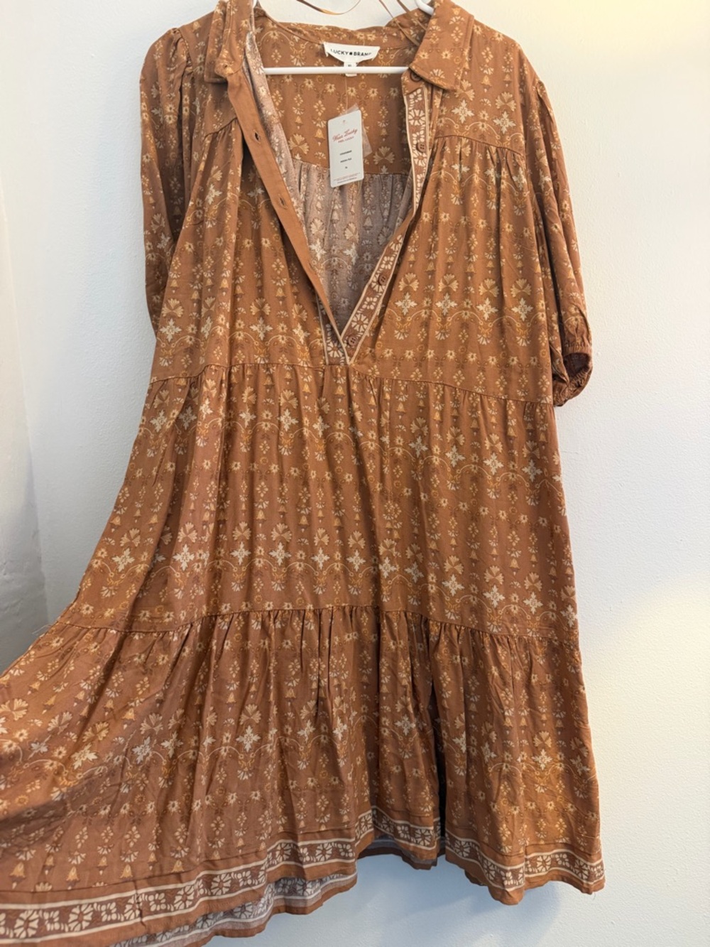 Lucky Brand pattern midi dress